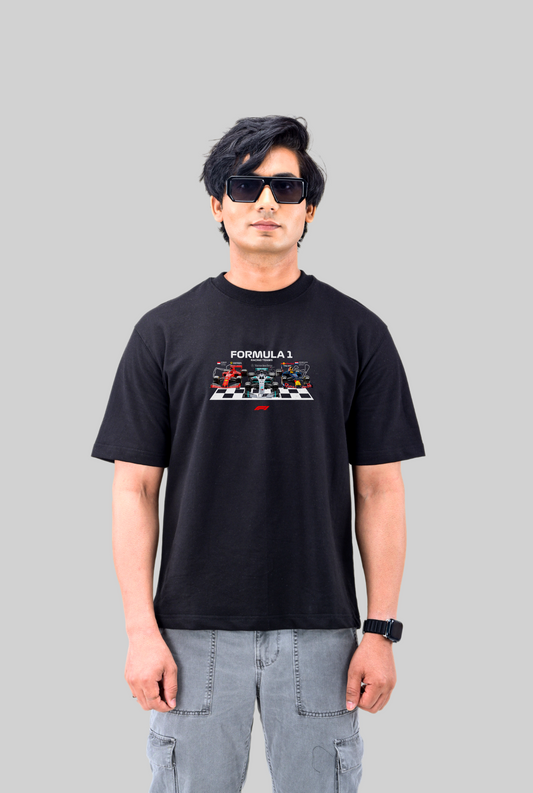 Black printed Oversized T-shirt