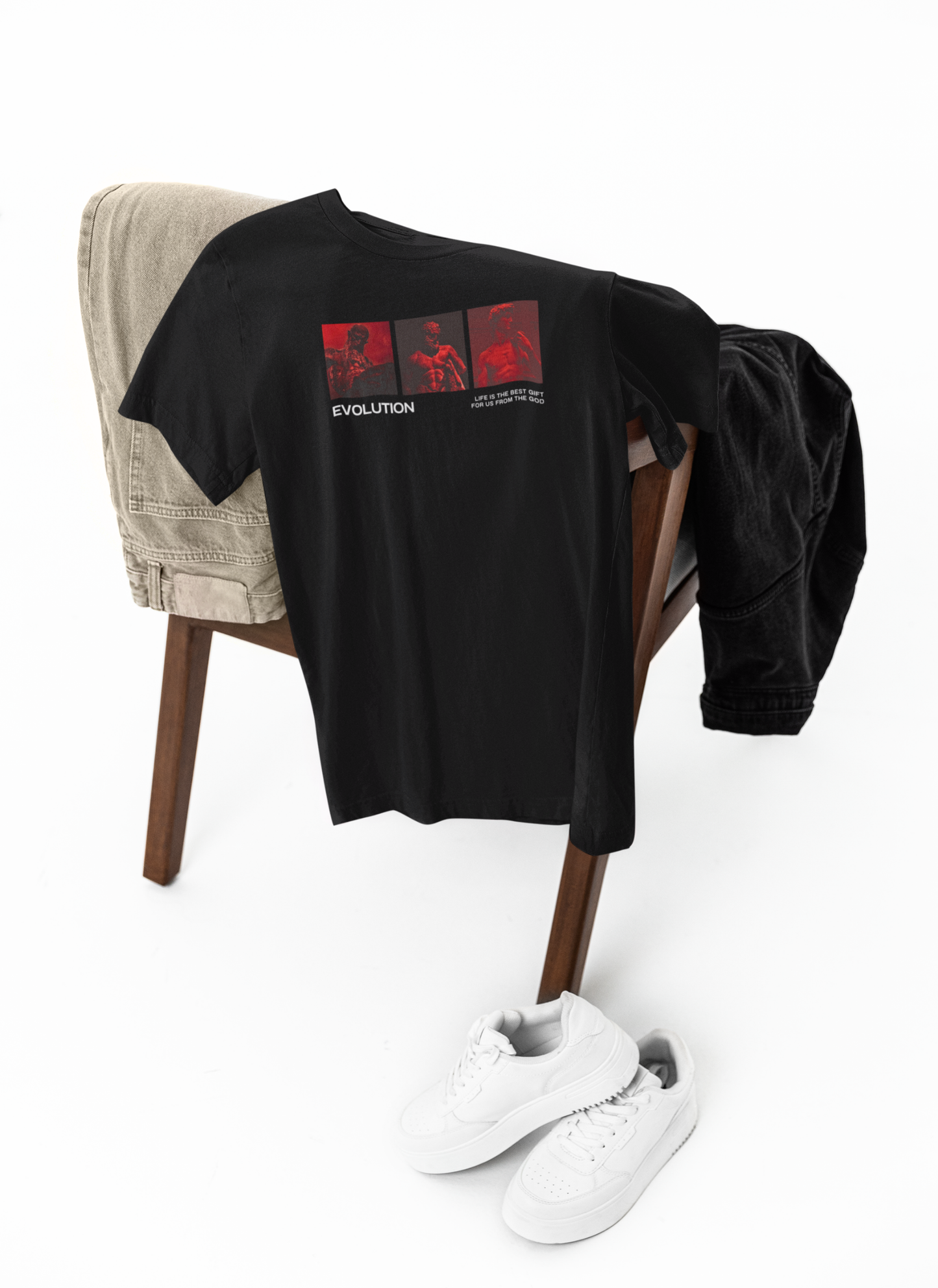 Black Regular Fit Printed T-Shirt