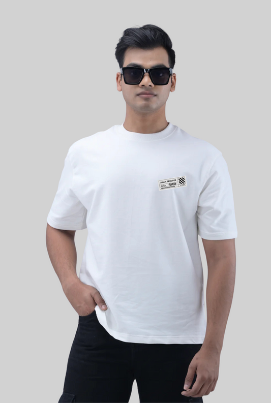 Butter White printed Oversized T-shirt