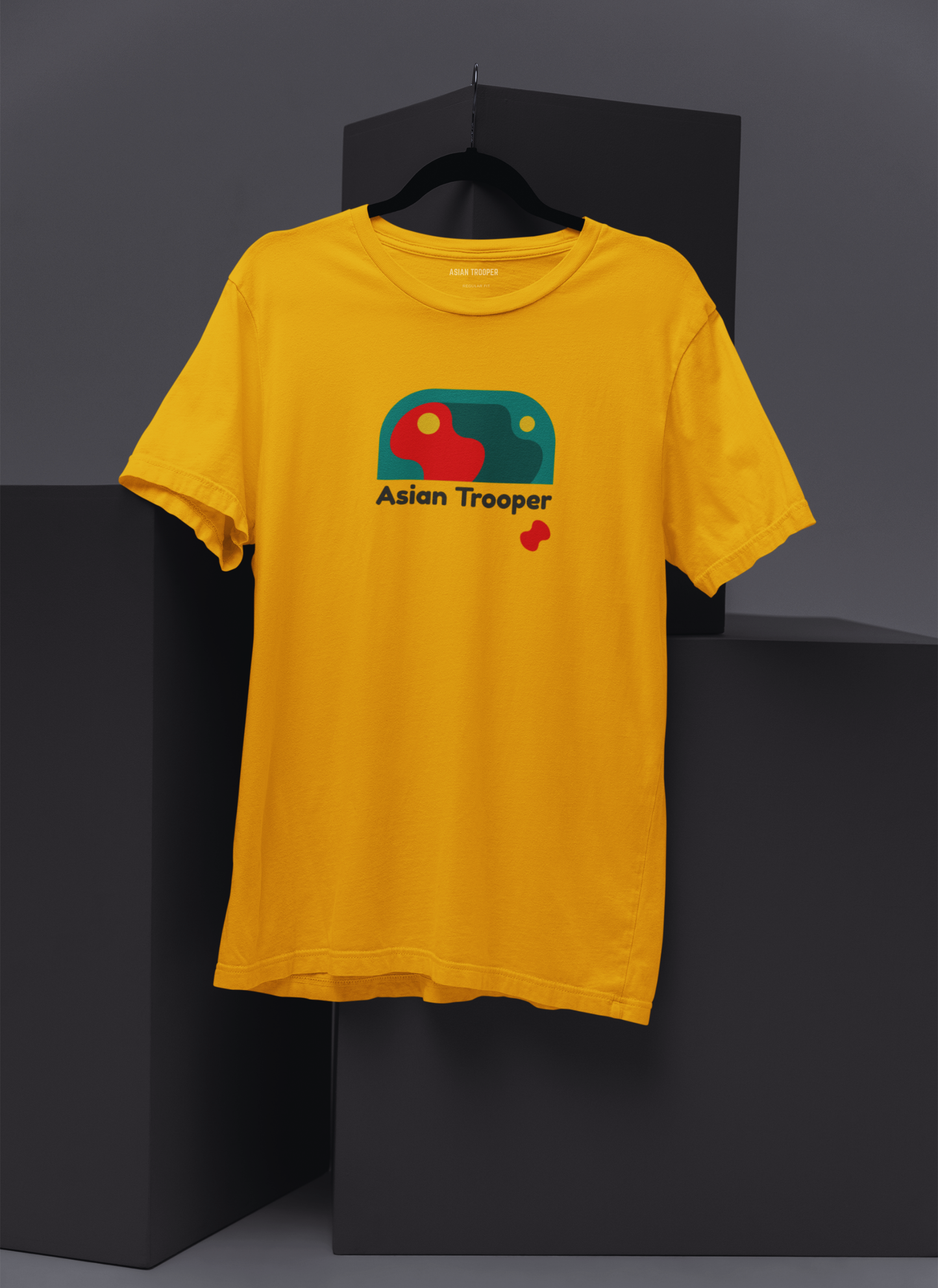 Yellow Regular Fit Printed T-Shirt