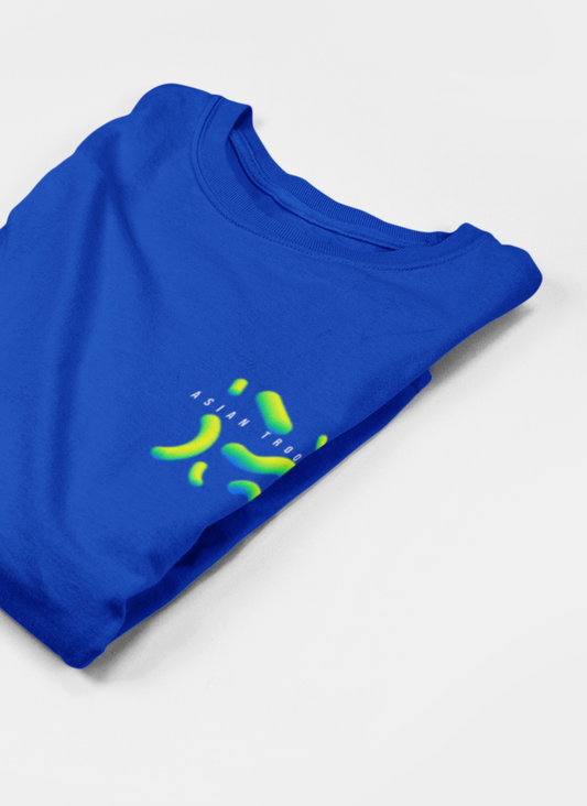 Blue Regular Fit Printed T-Shirt