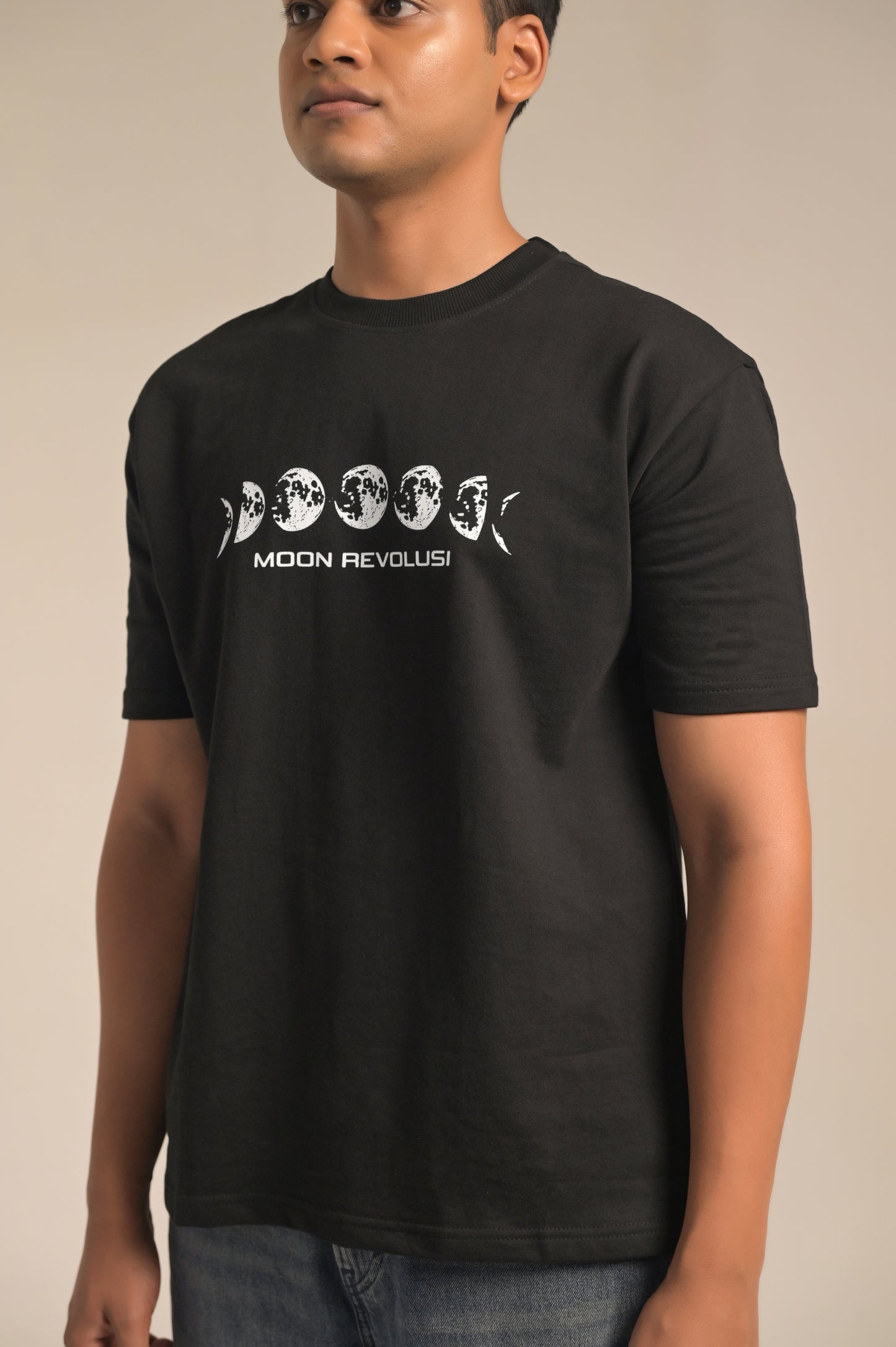 Black printed Oversized T-shirt