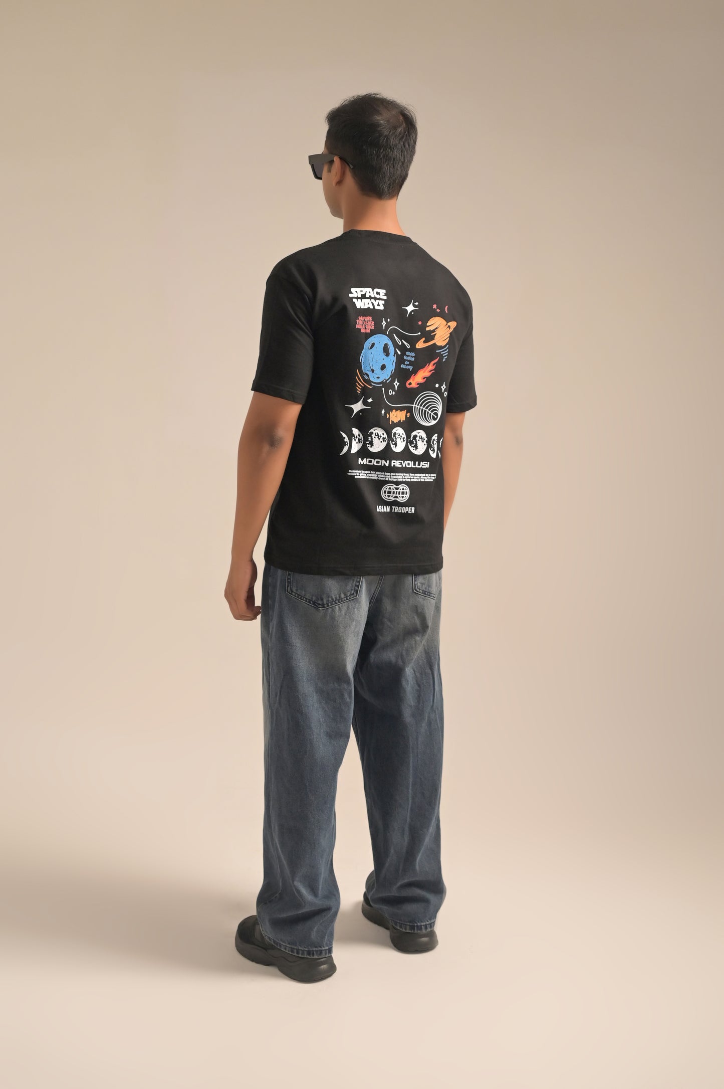 Black printed Oversized T-shirt