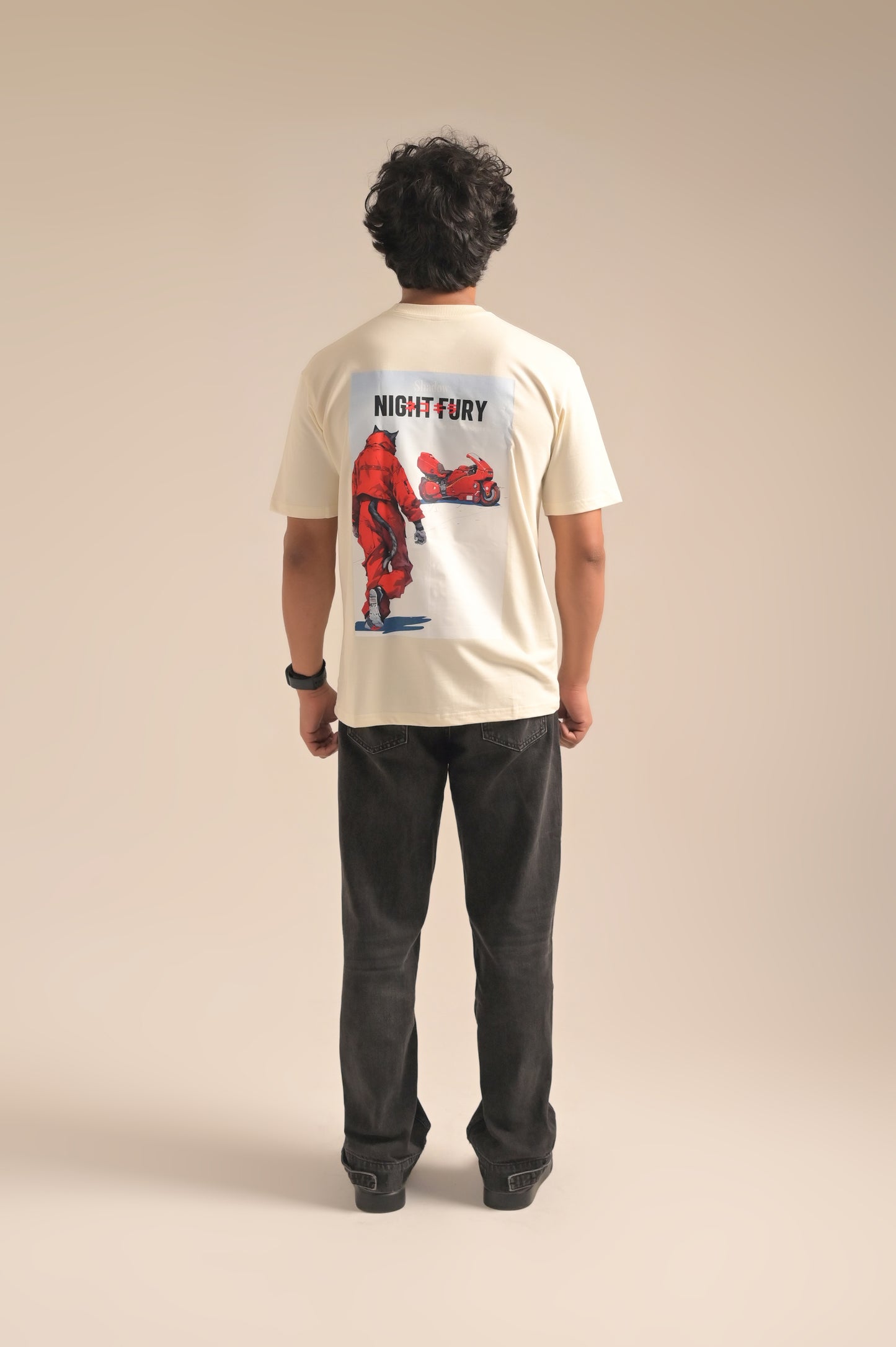 Butter White printed Oversized T-shirt