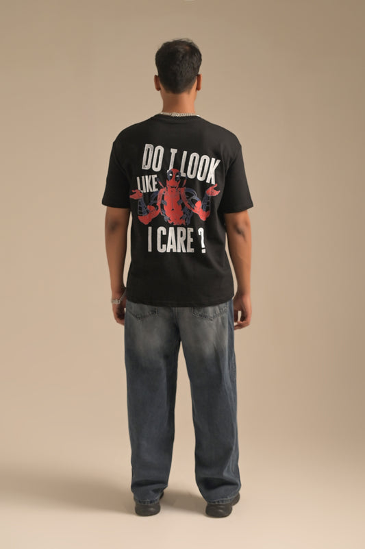 Black printed Oversized T-shirt