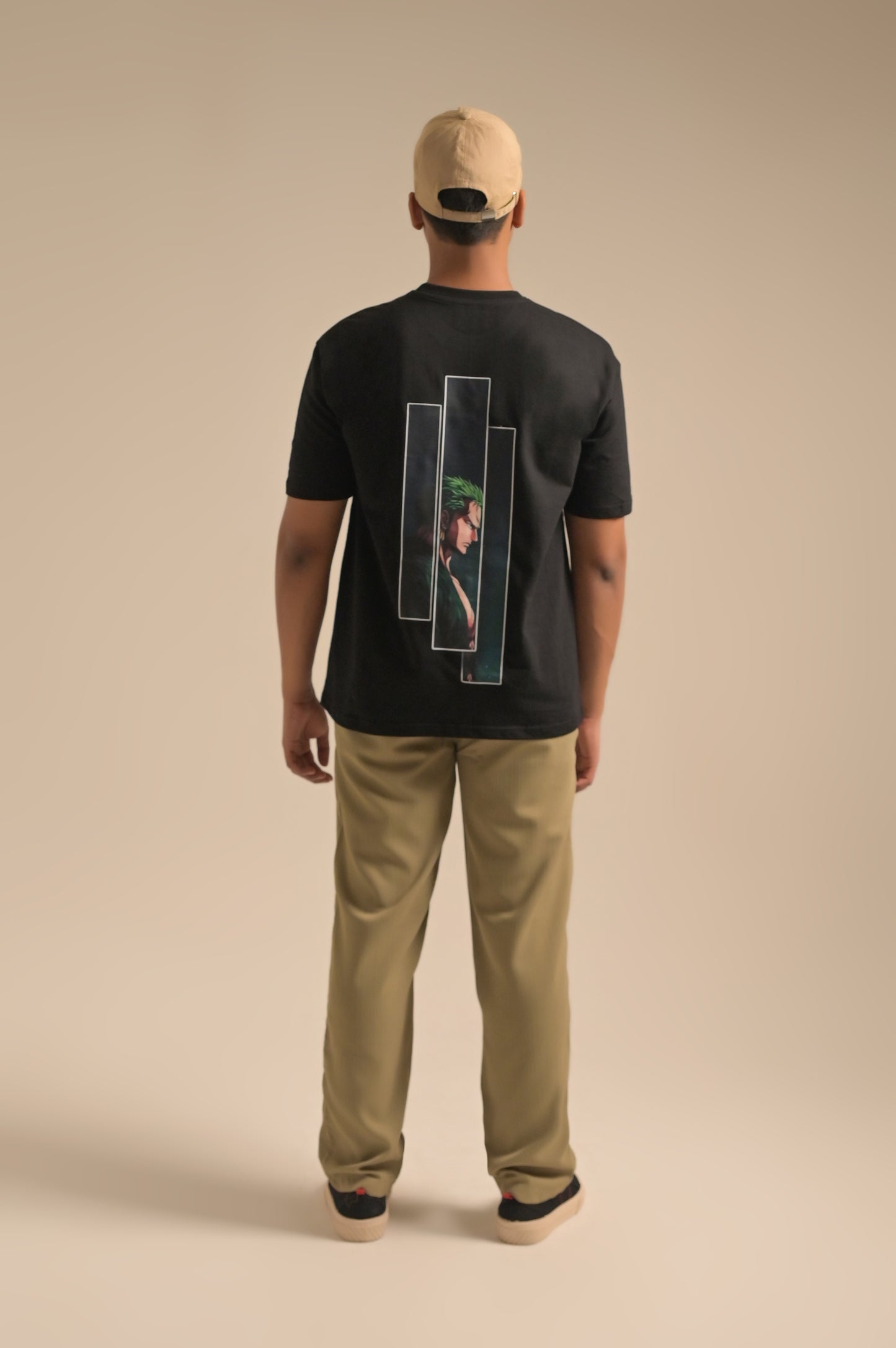 Black printed Oversized T-shirt
