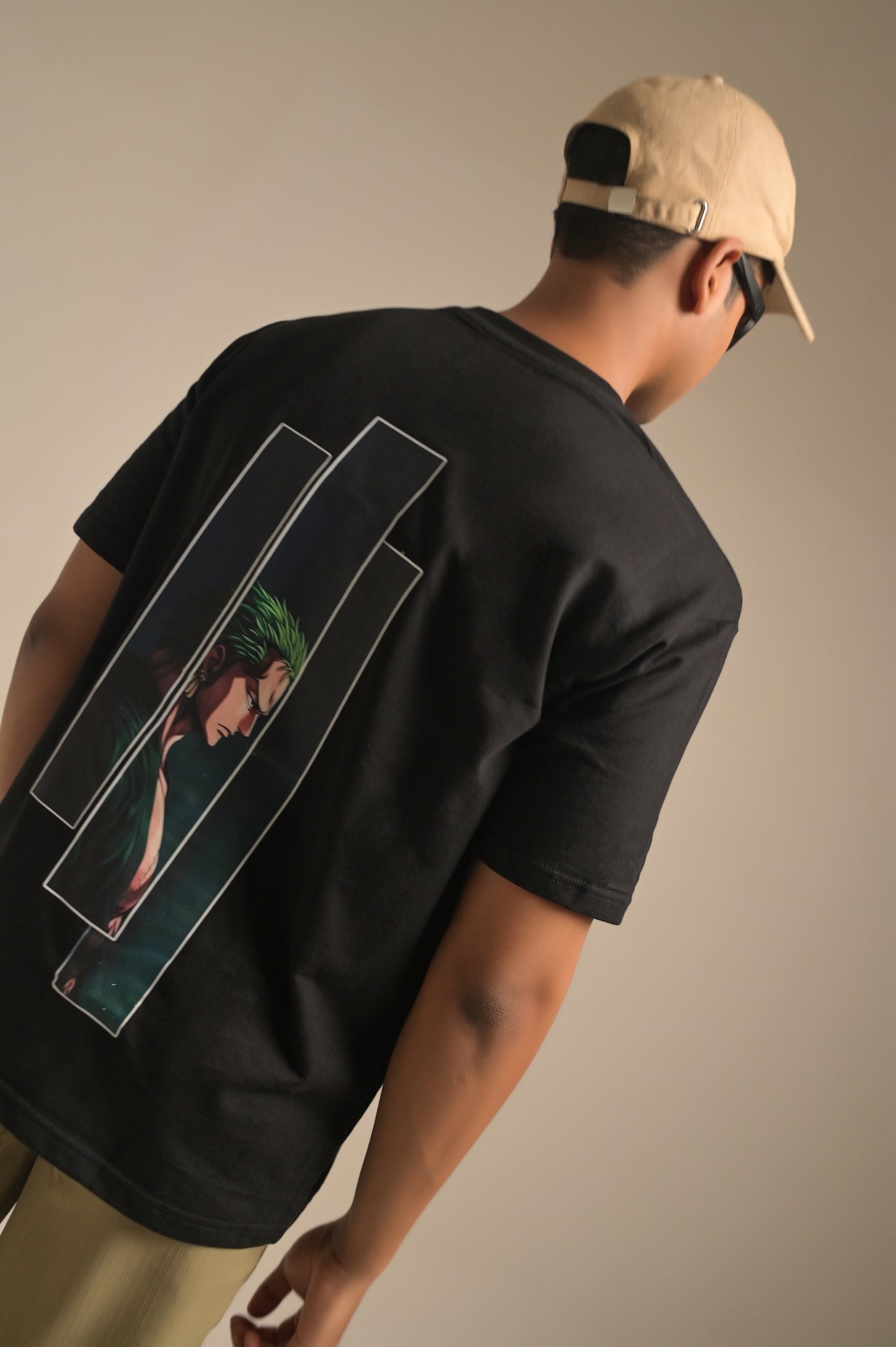 Black printed Oversized T-shirt