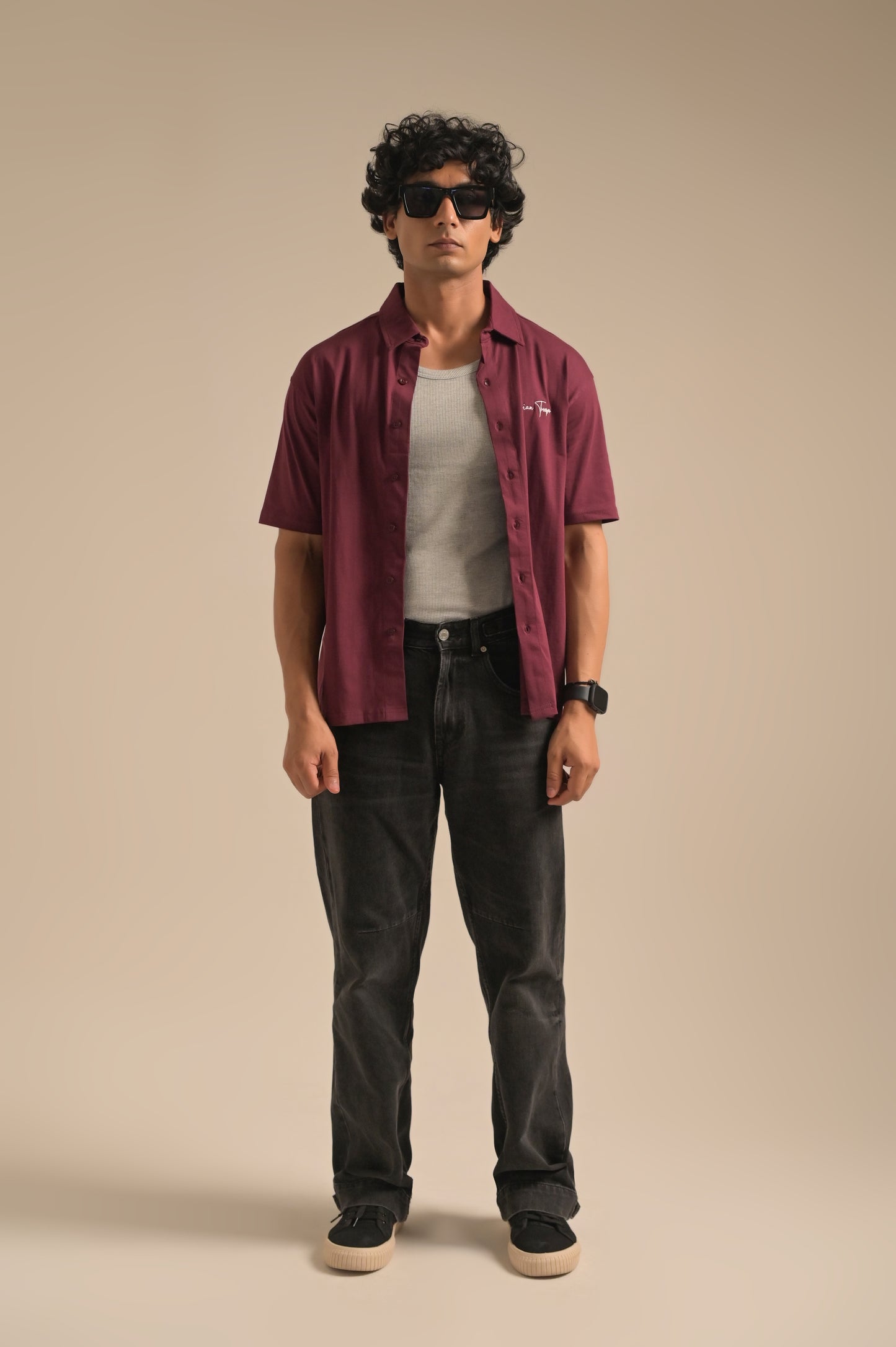 Oversized Maroon Shirt