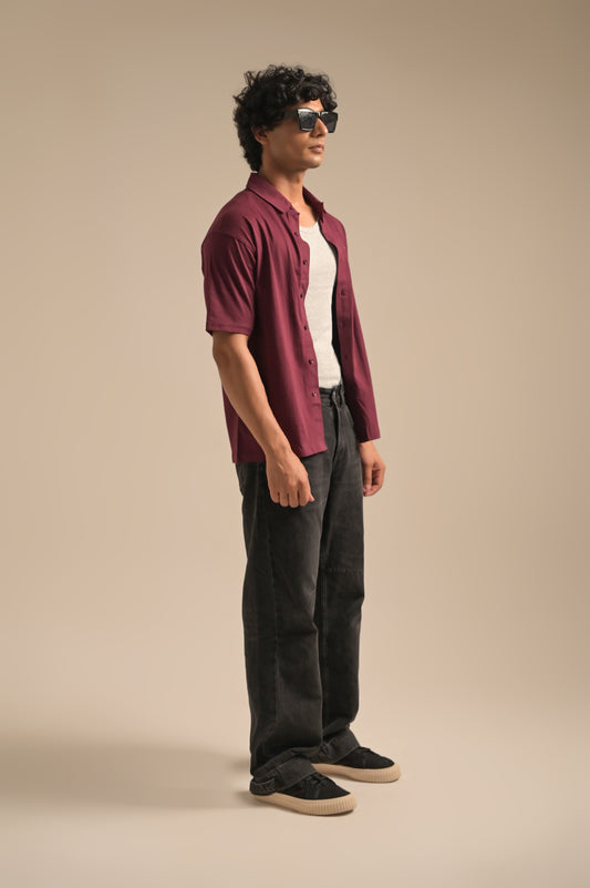 Oversized Maroon Shirt