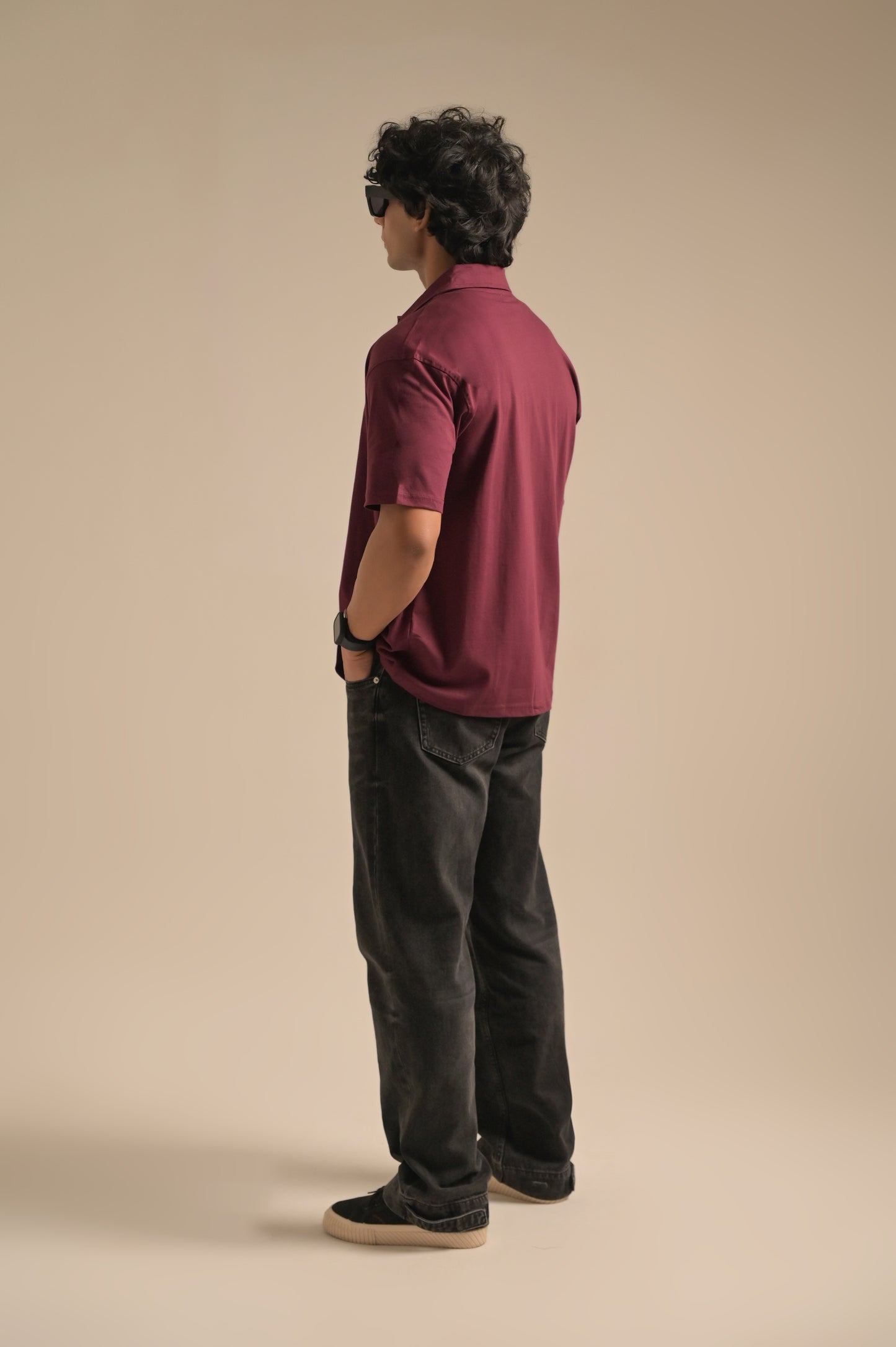 Oversized Maroon Shirt
