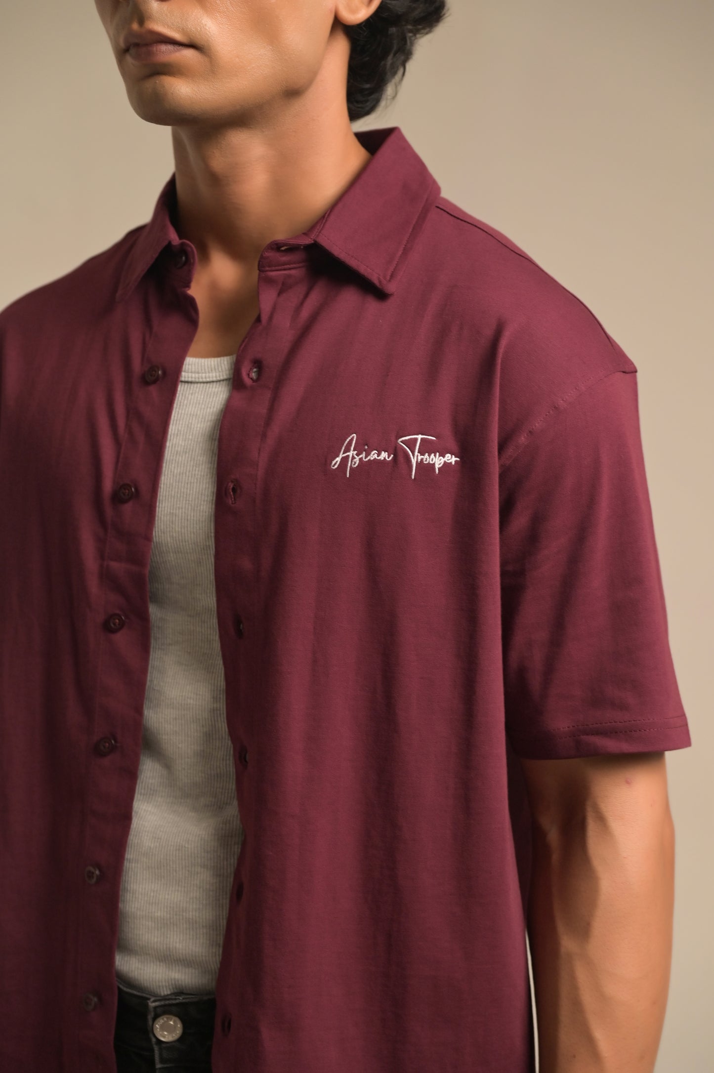 Oversized Maroon Shirt