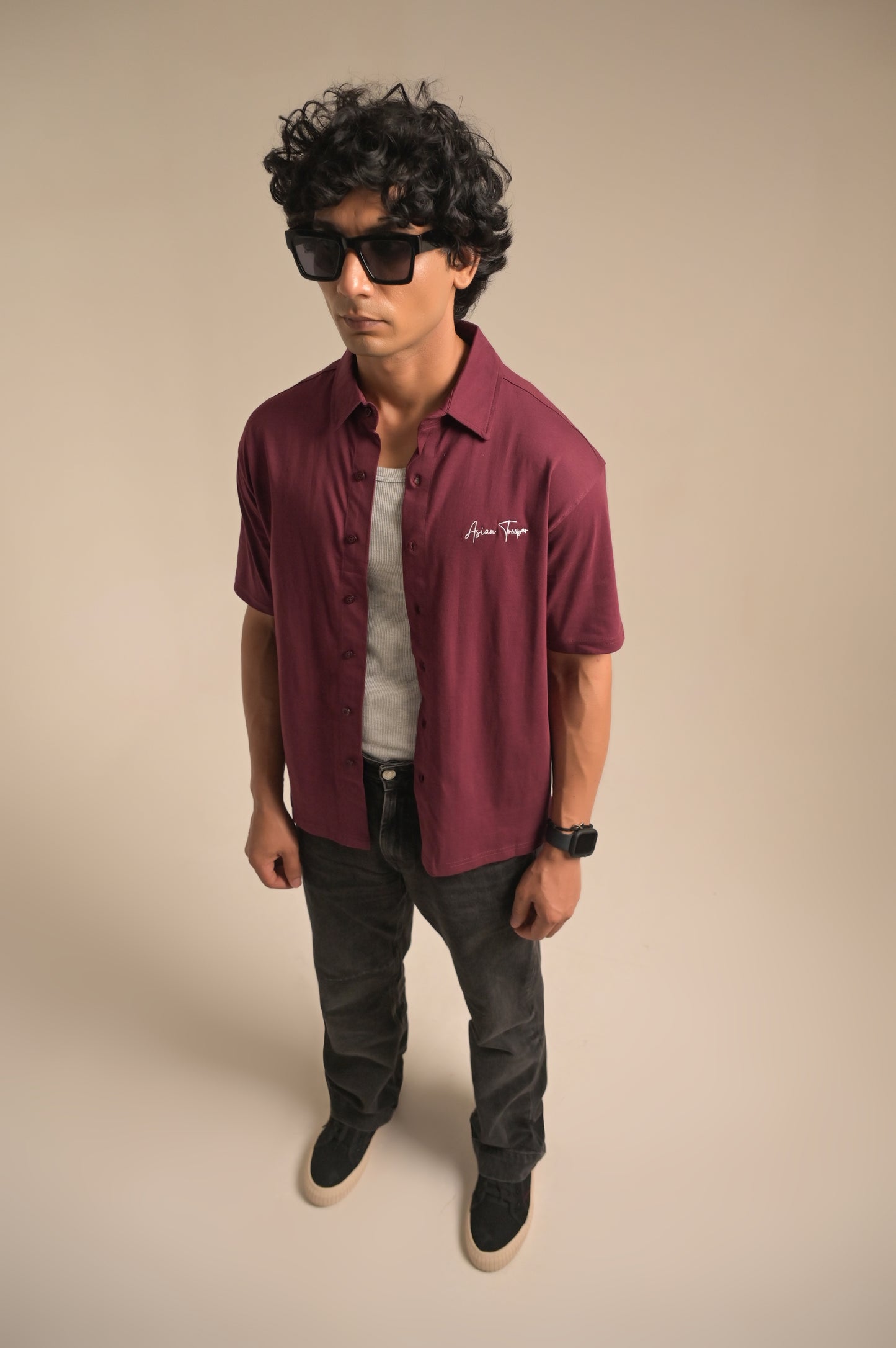 Oversized Maroon Shirt