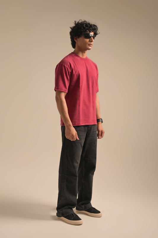 Vintage Maroon Oversized T-shirt
