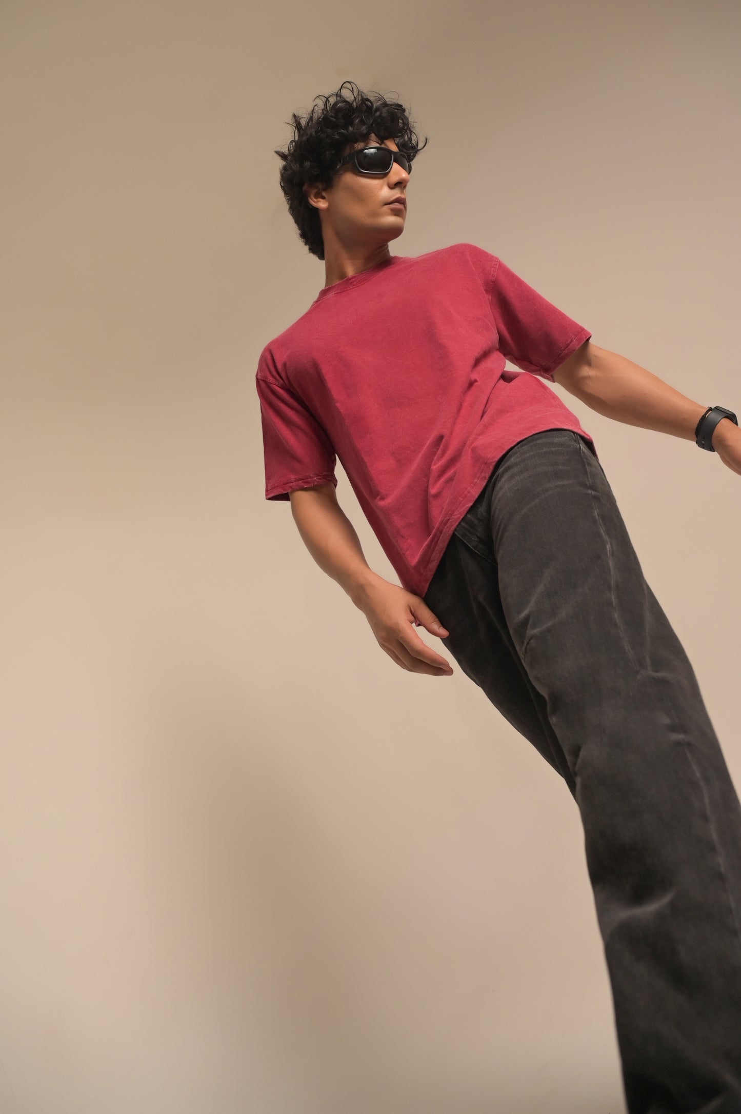 Vintage Maroon Oversized T-shirt