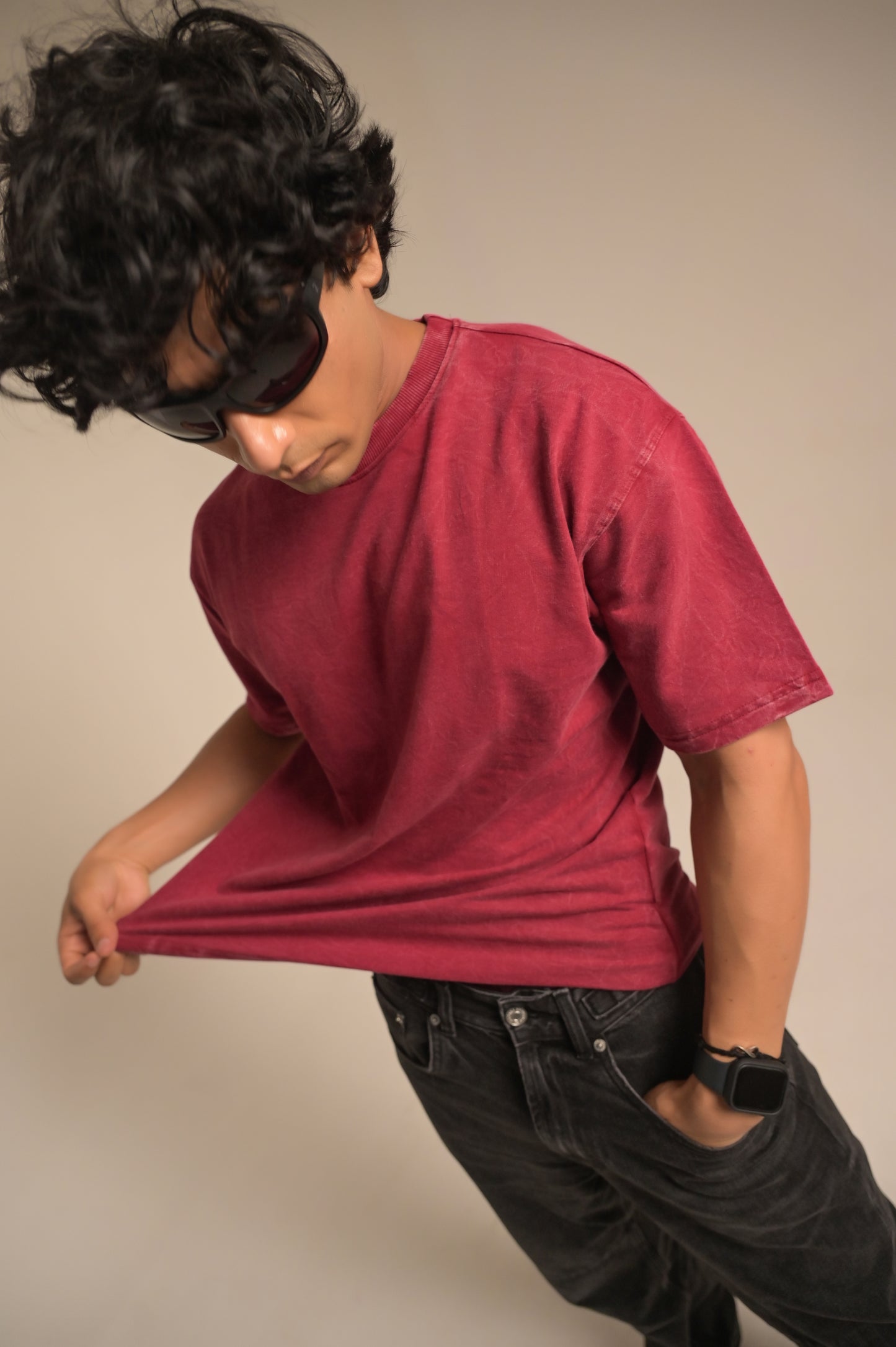 Vintage Maroon Oversized T-shirt