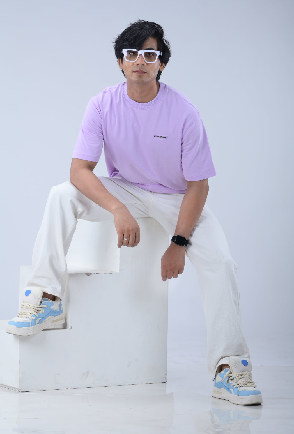 Elegant Lavender Oversized T-shirt