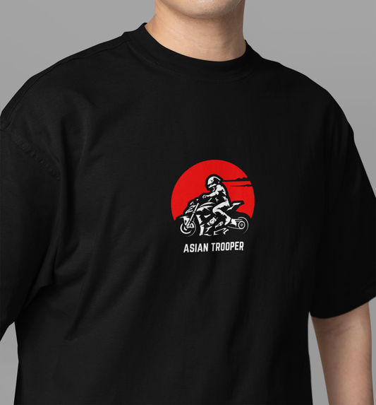 Black printed Oversized T-shirt