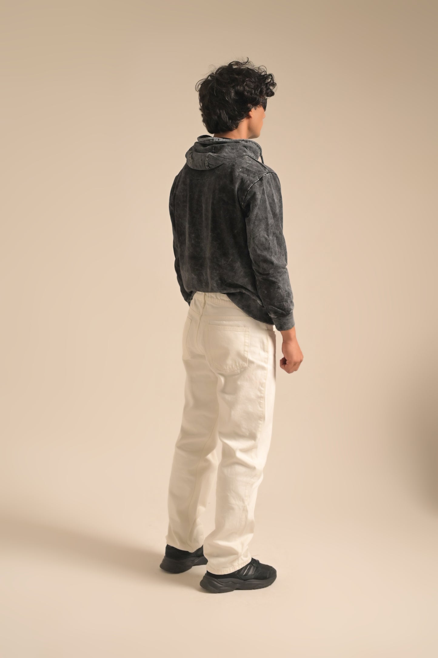 Vintage Washed Black Hoodie