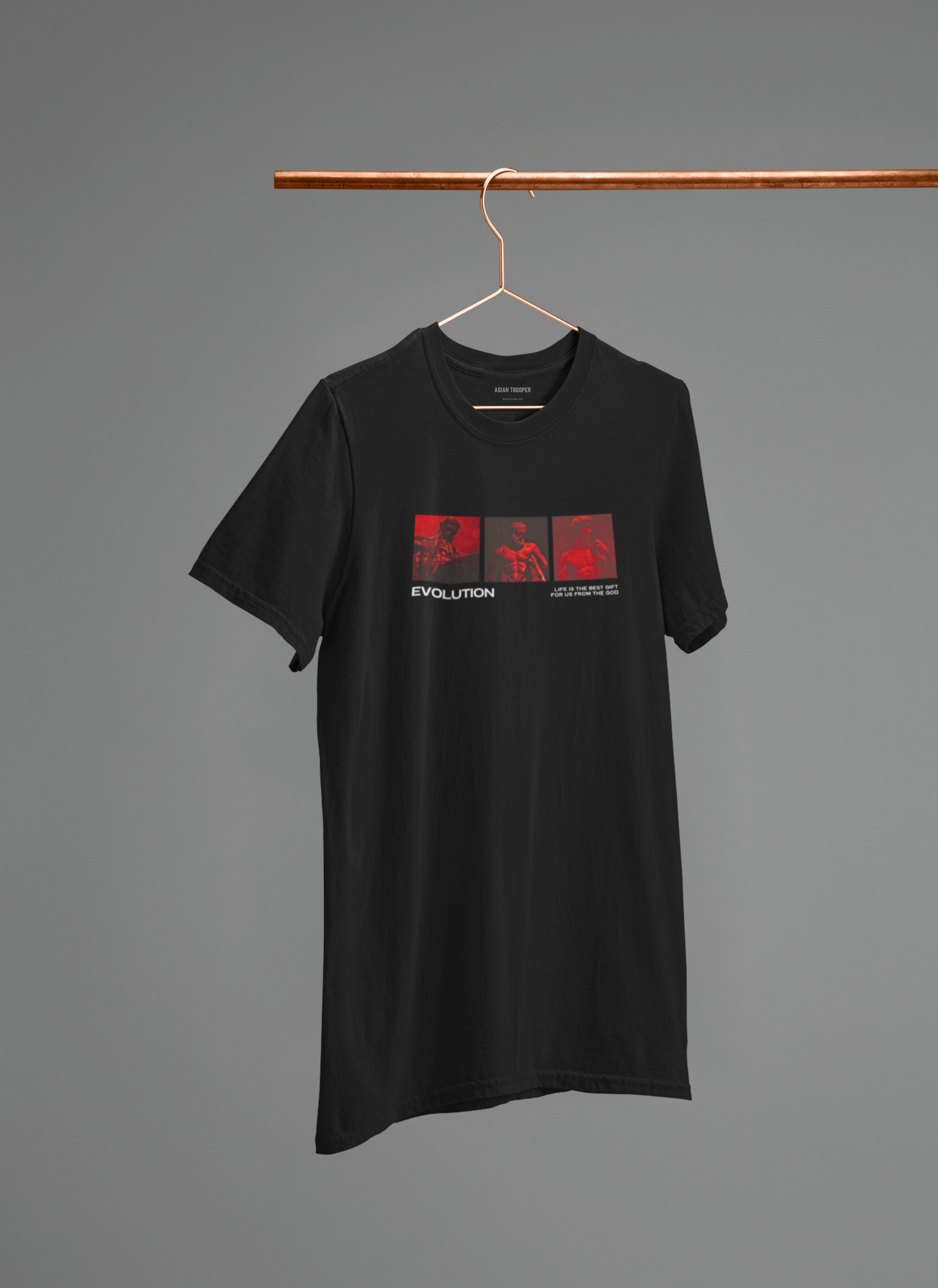 Black Regular Fit Printed T-Shirt