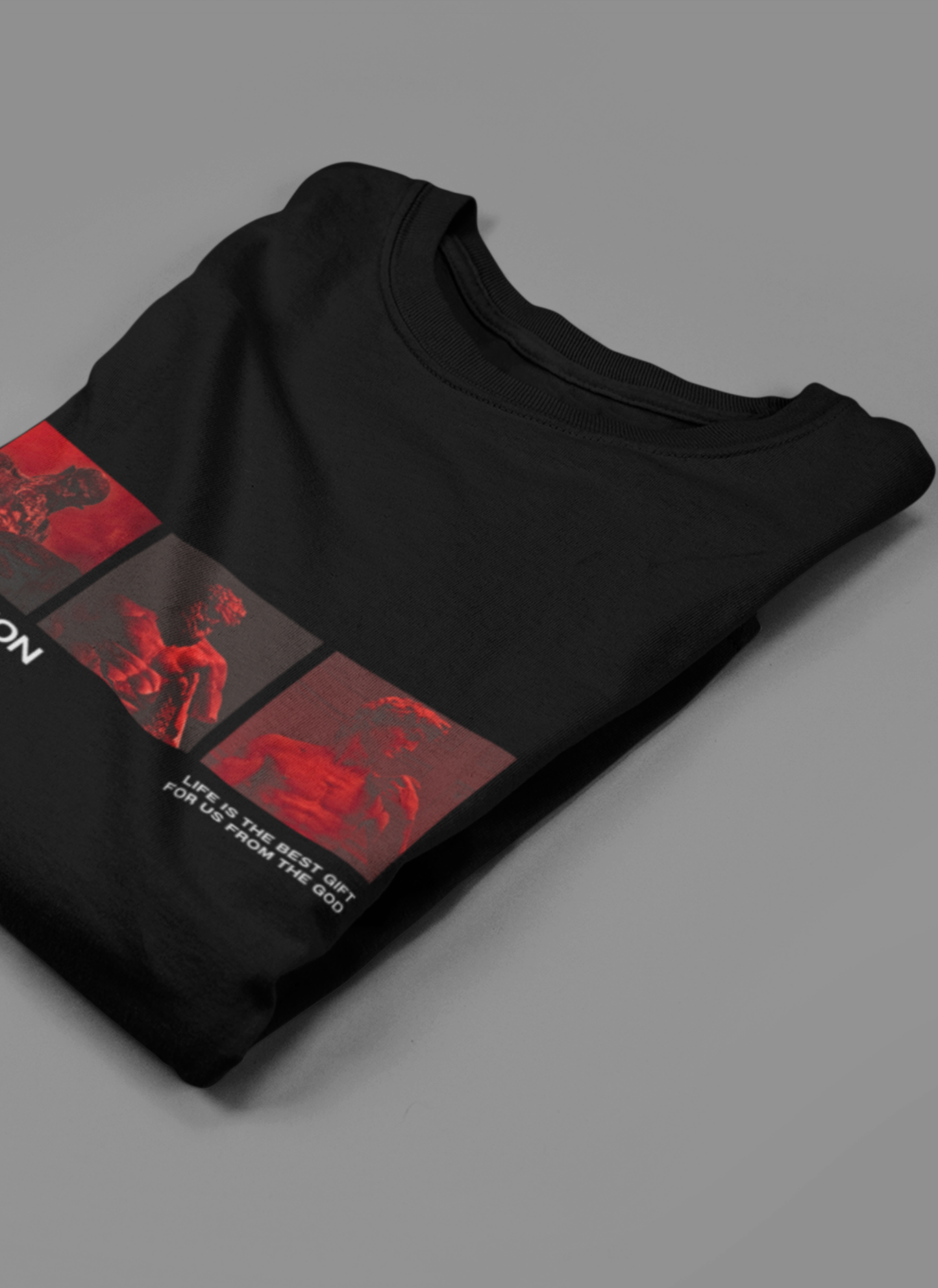 Black Regular Fit Printed T-Shirt