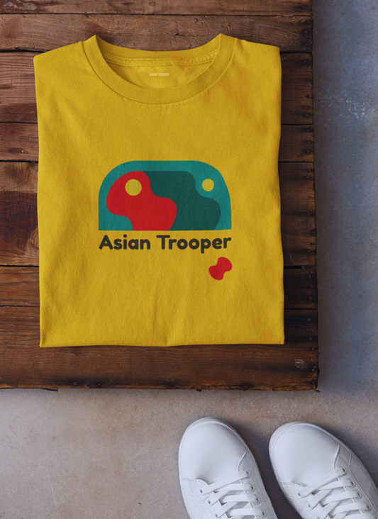 Yellow Regular Fit Printed T-Shirt