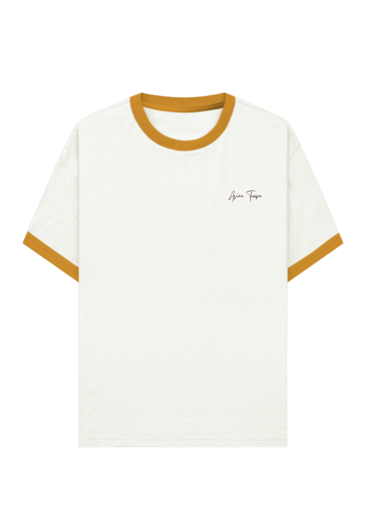 Classic Ringer Tee Musturd & Off-White