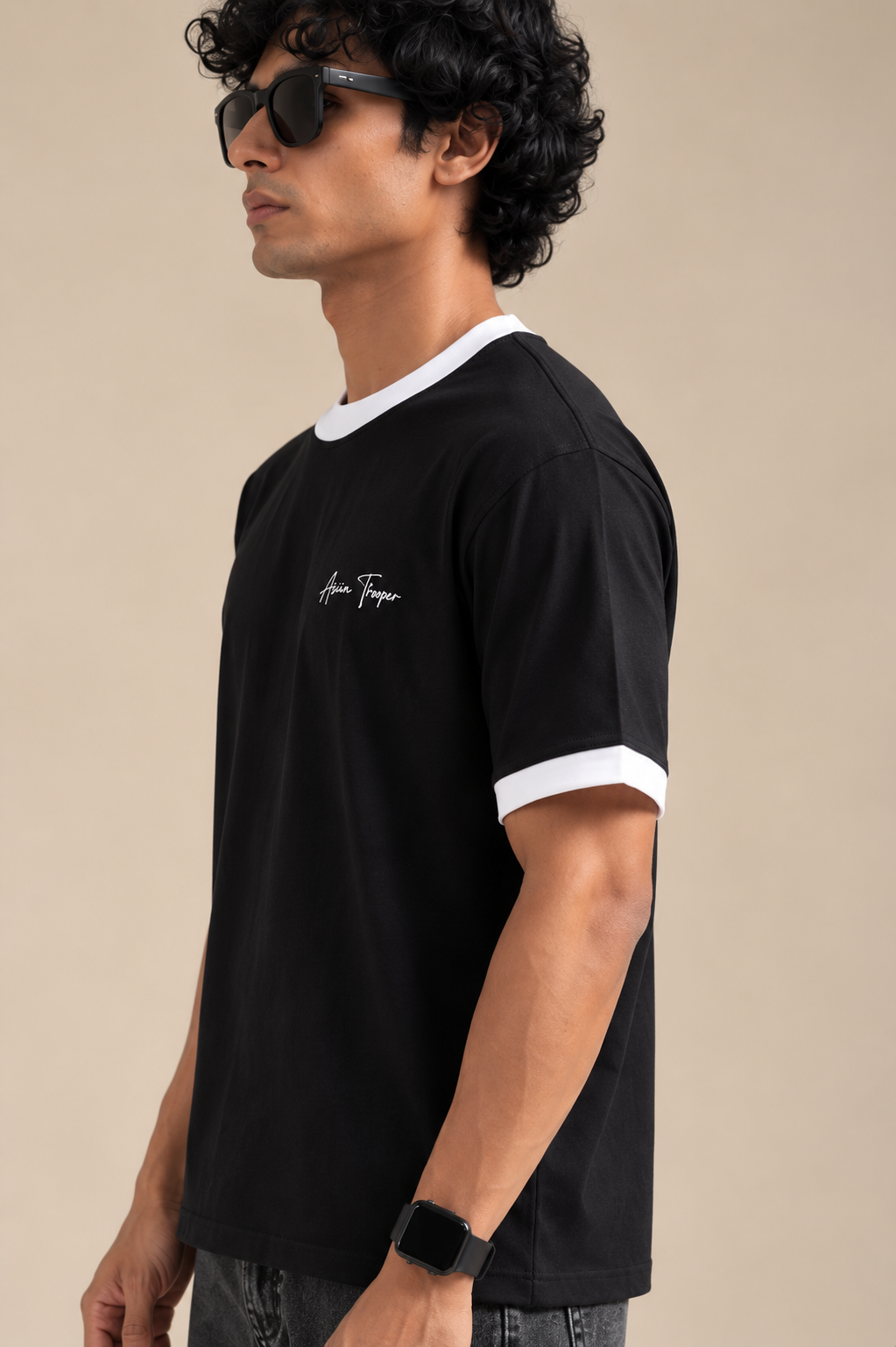 Classic Ringer Tee Black & White