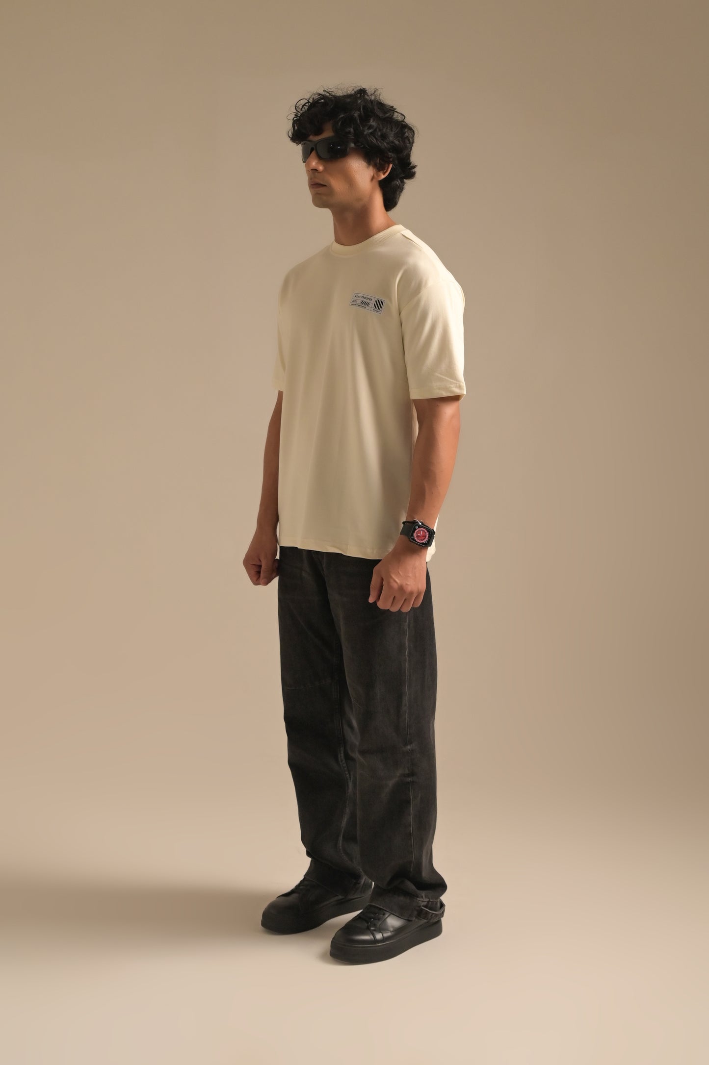 Butter White printed Oversized T-shirt