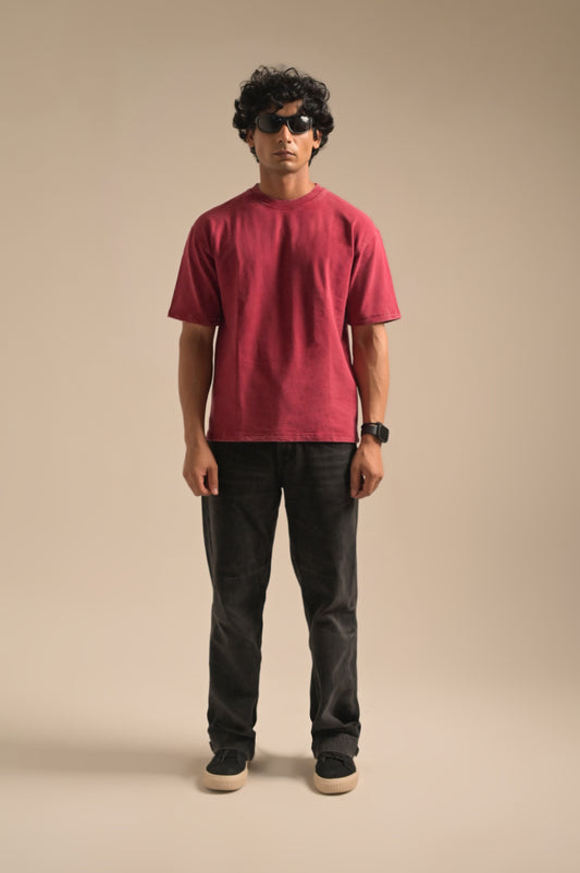 Vintage Maroon Oversized T-shirt