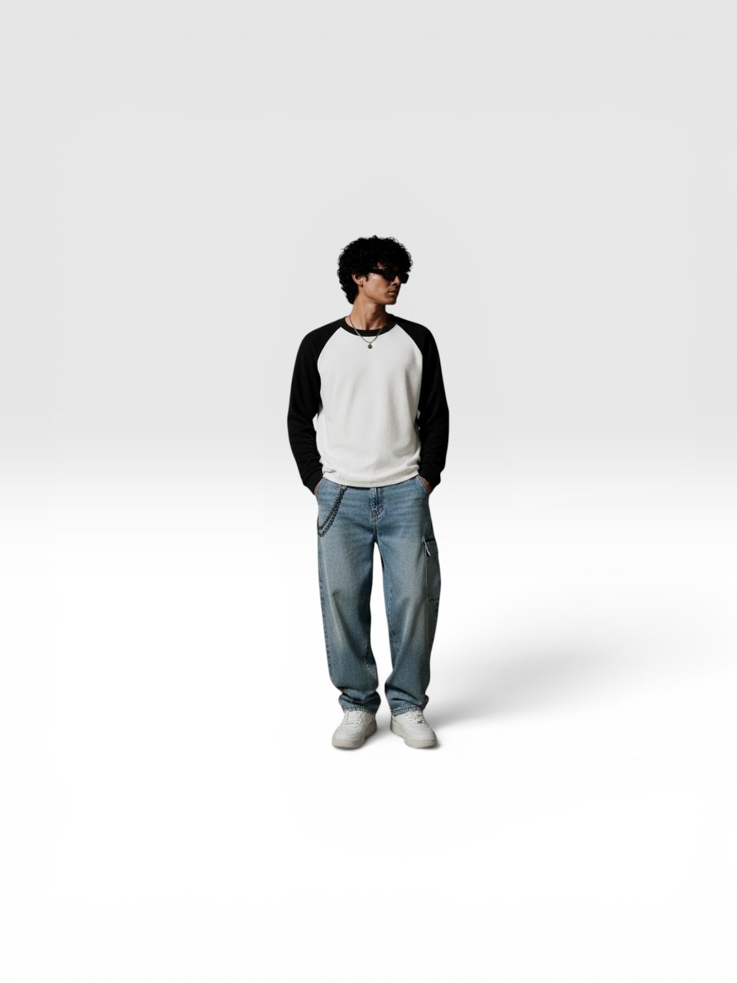 Waffle Raglan Full Sleeve T-Shirt