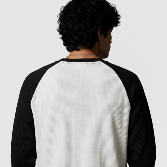 Waffle Raglan Full Sleeve T-Shirt