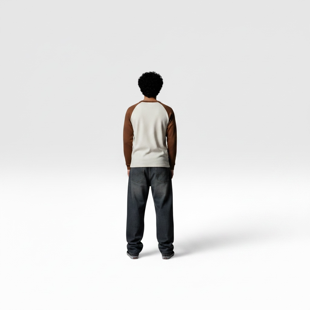 Waffle Brown Raglan Full Sleeve T-Shirt
