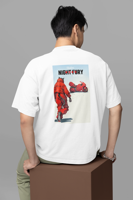 Butter White printed Oversized T-shirt