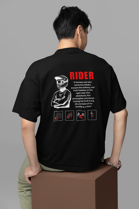 Black printed Oversized T-shirt