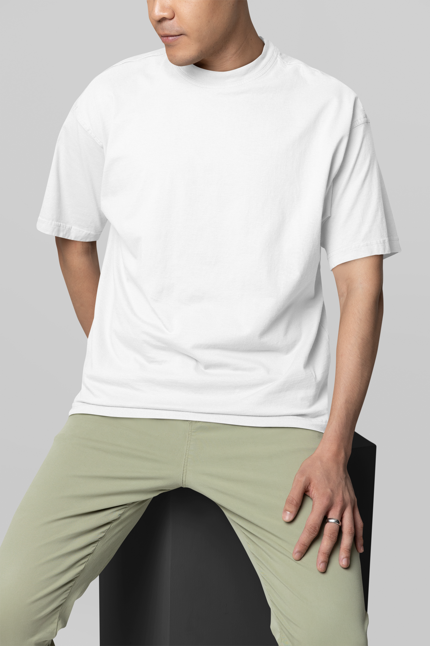 Butter White printed Oversized T-shirt