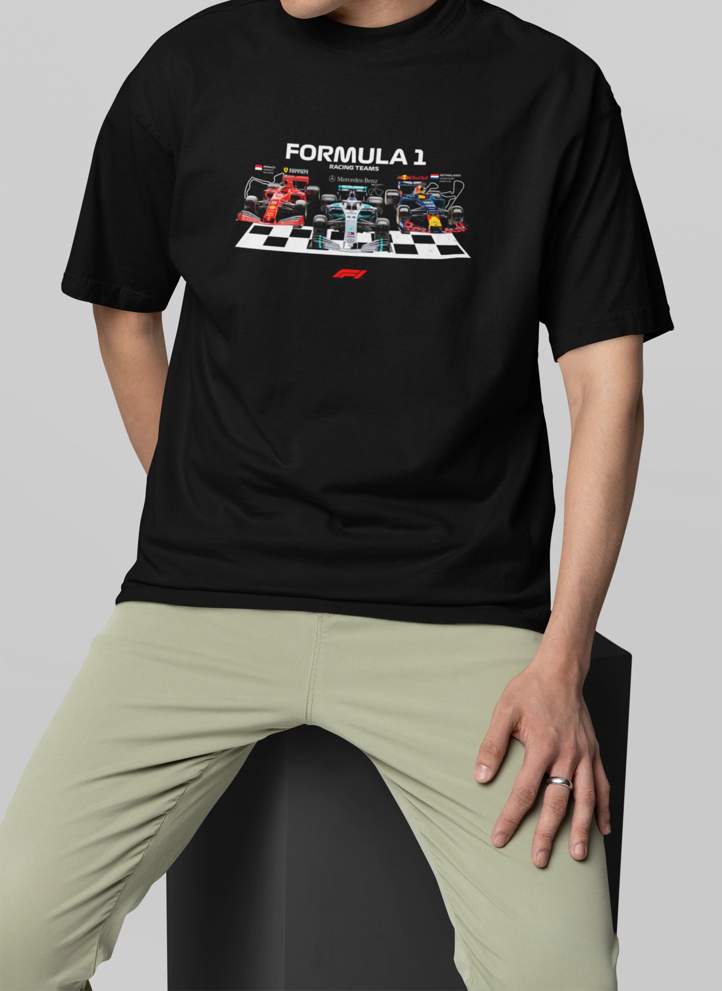 Black printed Oversized T-shirt