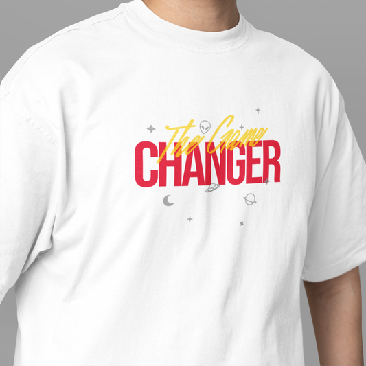 Butter White printed Oversized T-shirt